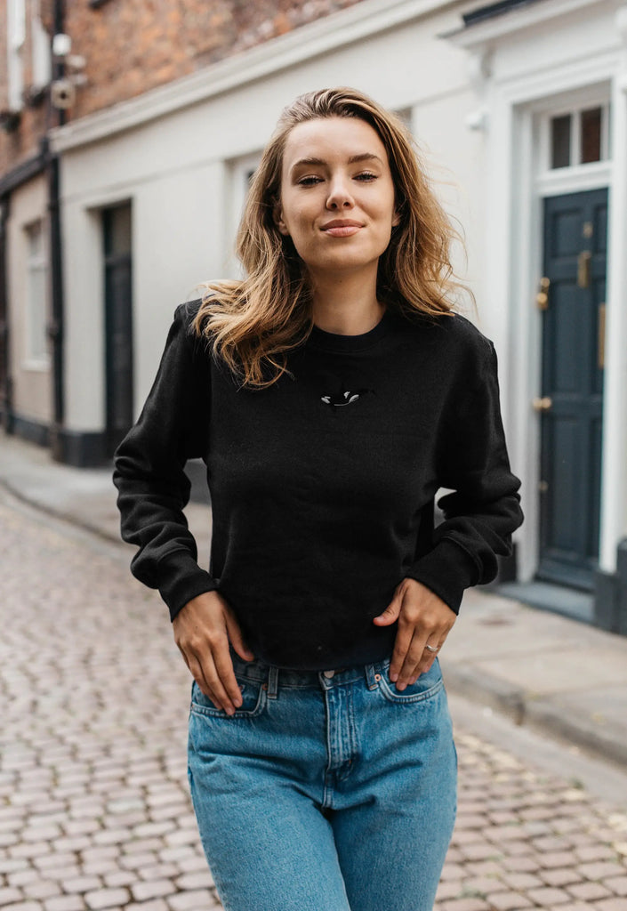 orca womens cropped sweatshirt Big Wild Thought
