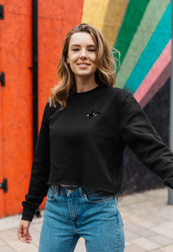 orca womens cropped sweatshirt Big Wild Thought