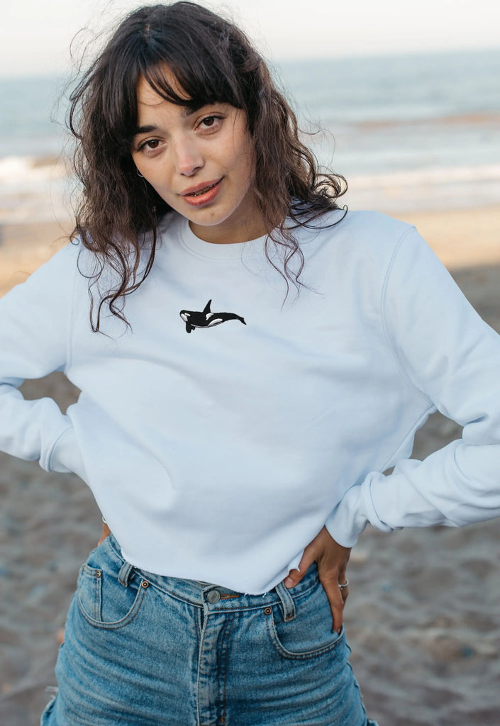 orca womens cropped sweatshirt Big Wild Thought