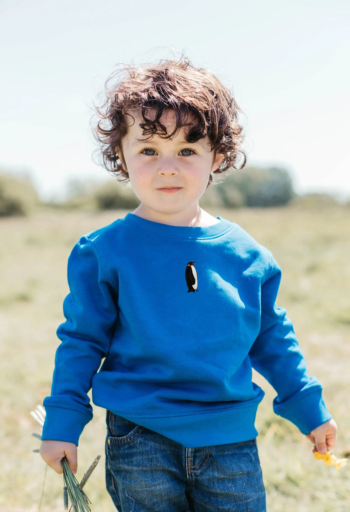 penguin childrens sweatshirt Big Wild Thought