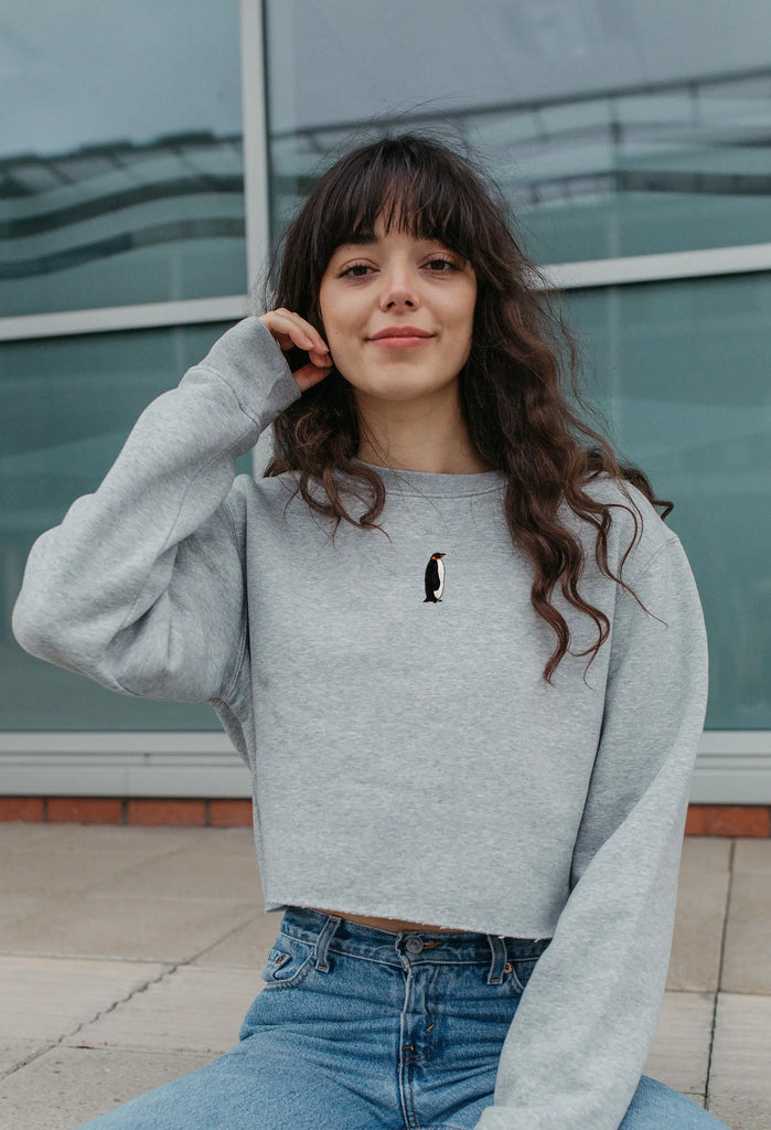penguin womens cropped sweatshirt Big Wild Thought