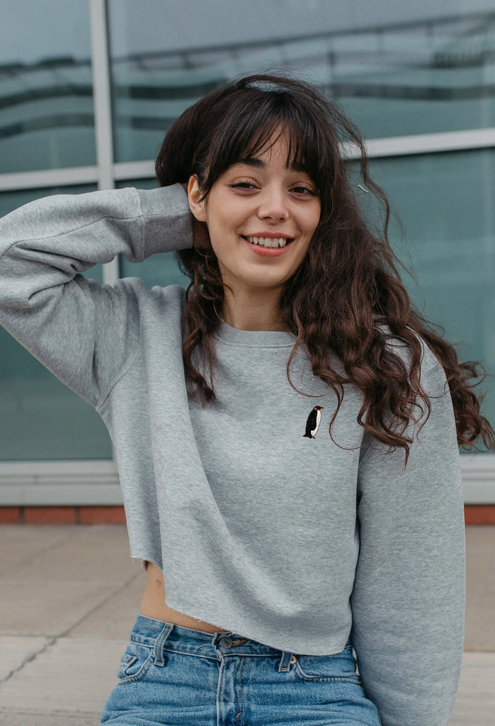 penguin womens cropped sweatshirt Big Wild Thought