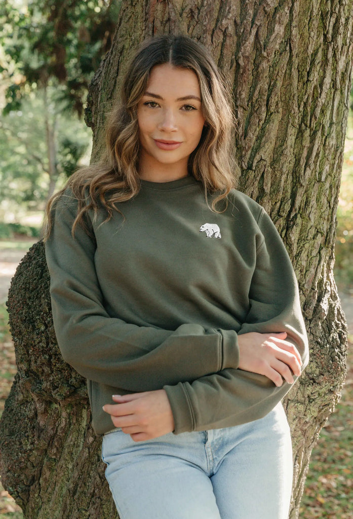 polar bear womens sweatshirt Big Wild Thought