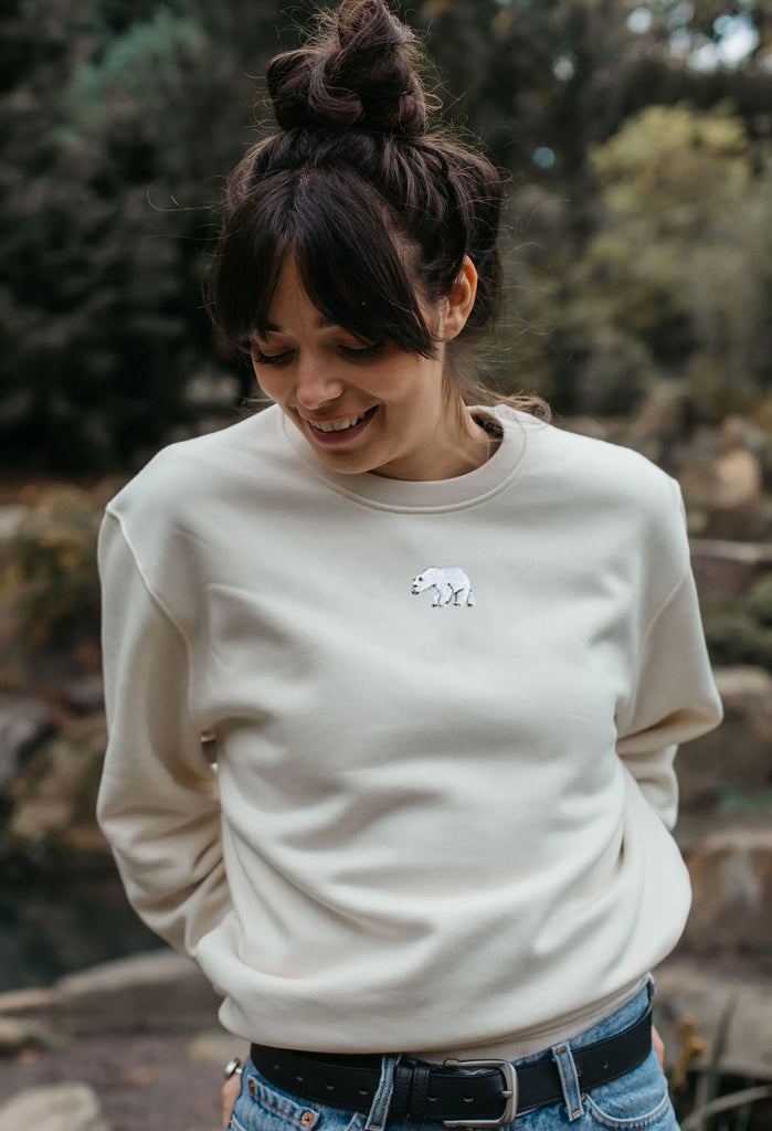 polar bear womens sweatshirt Big Wild Thought