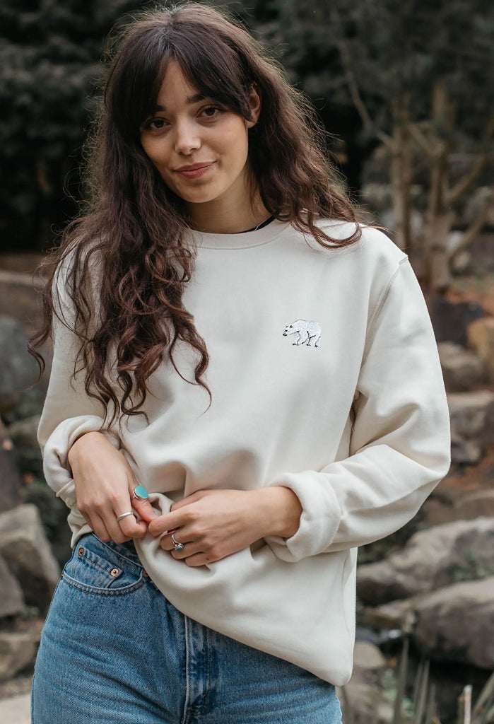 polar bear womens sweatshirt Big Wild Thought