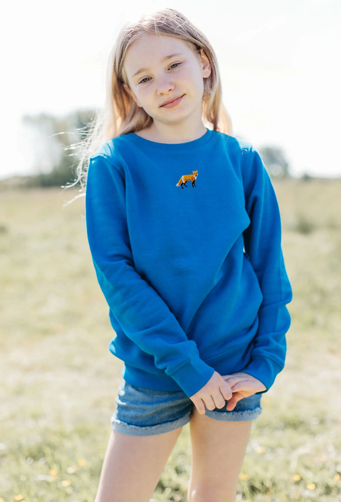 red fox childrens sweatshirt Big Wild Thought