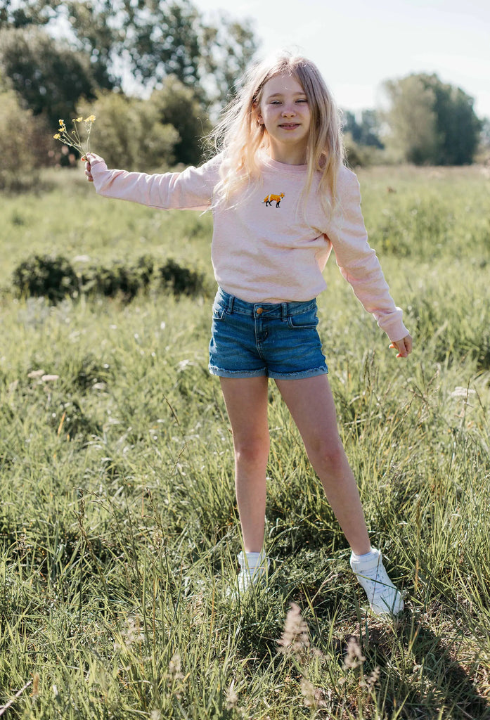 red fox childrens sweatshirt Big Wild Thought