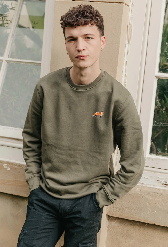 red fox mens sweatshirt Big Wild Thought