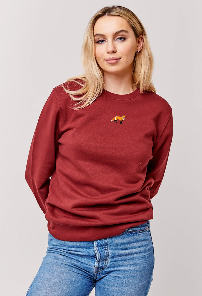 red fox womens sweatshirt Big Wild Thought