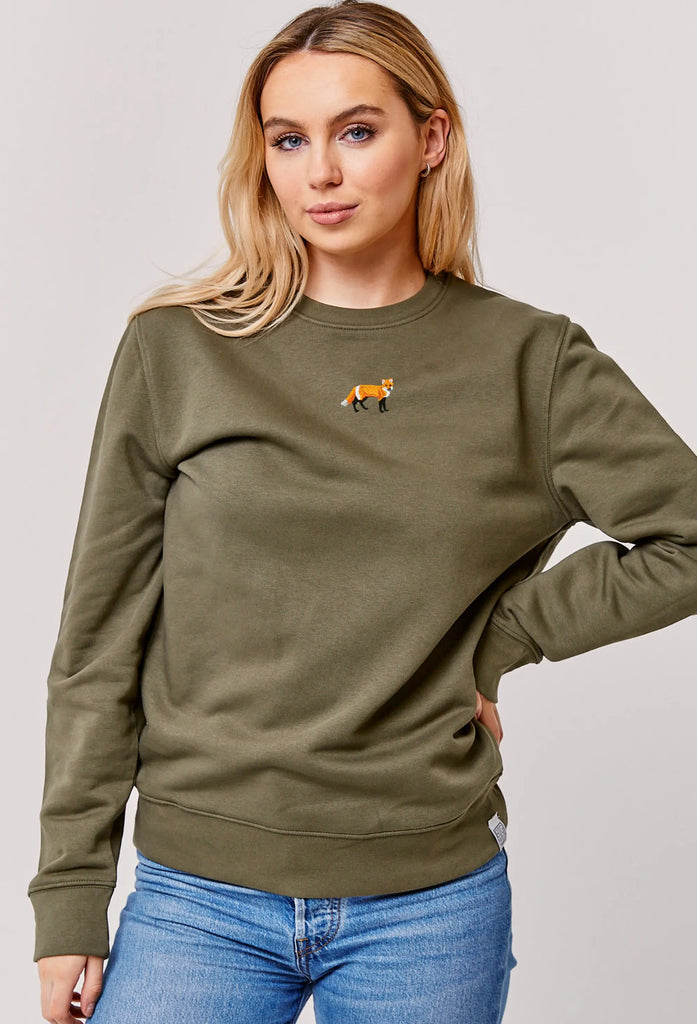 red fox womens sweatshirt Big Wild Thought