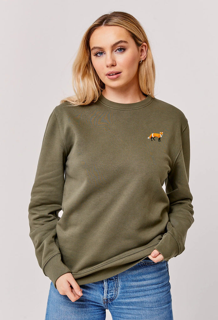 red fox womens sweatshirt Big Wild Thought