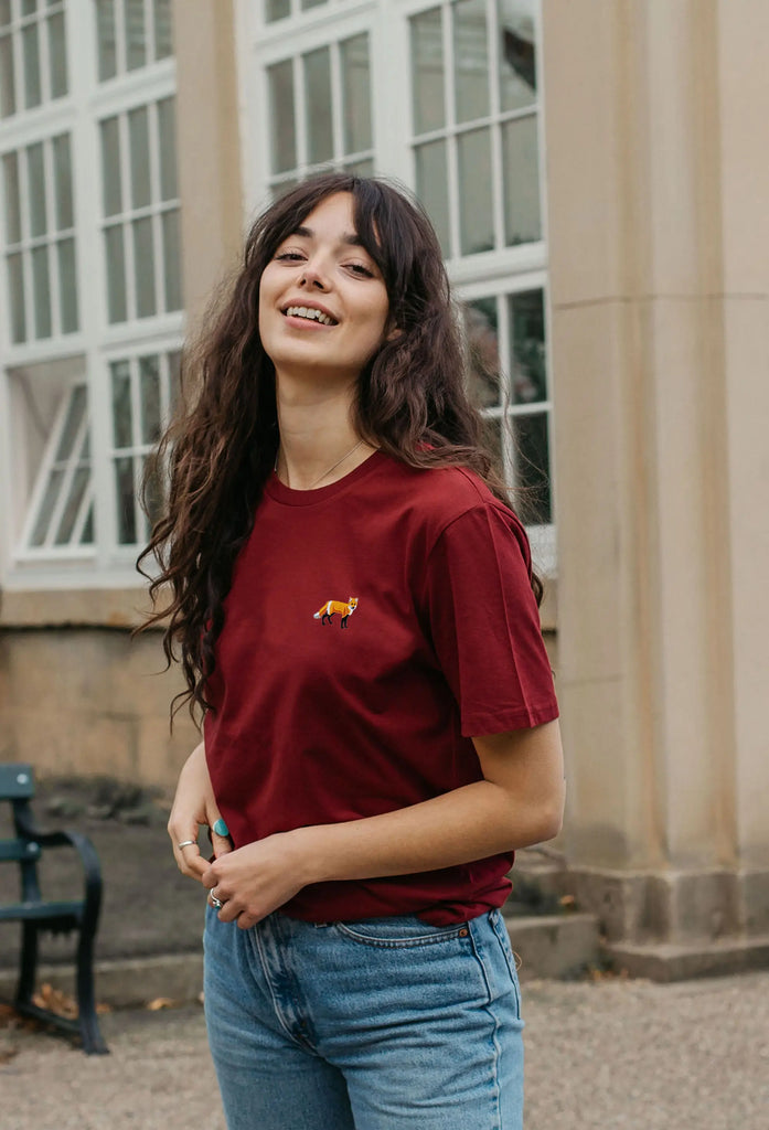 red fox womens t-shirt Big Wild Thought