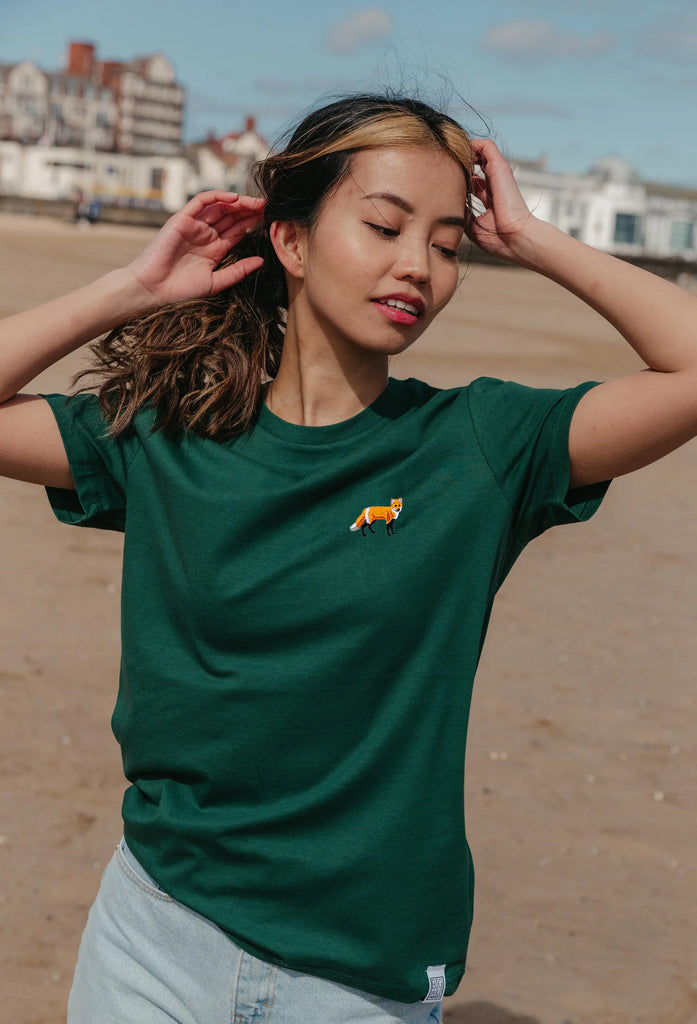 red fox womens t-shirt Big Wild Thought