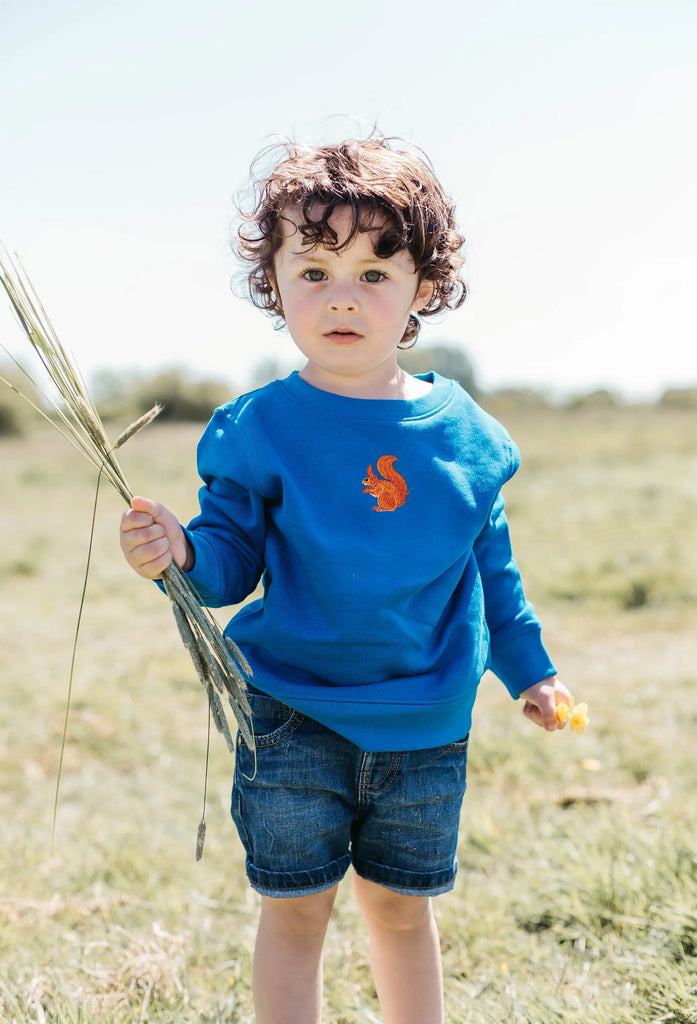 red squirrel childrens sweatshirt Big Wild Thought