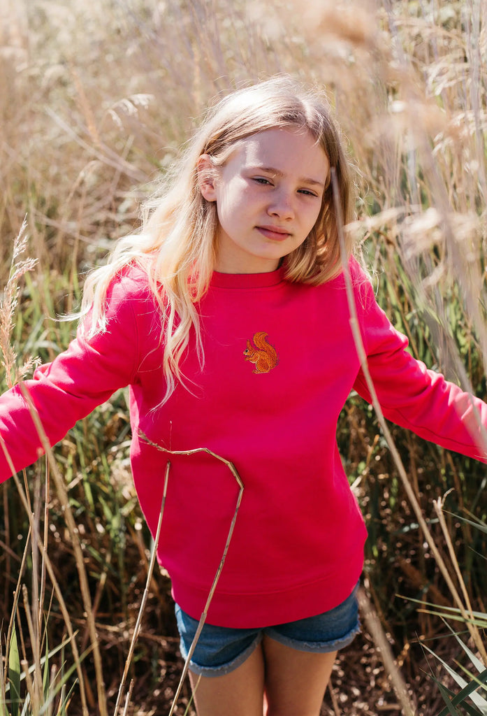 red squirrel childrens sweatshirt Big Wild Thought