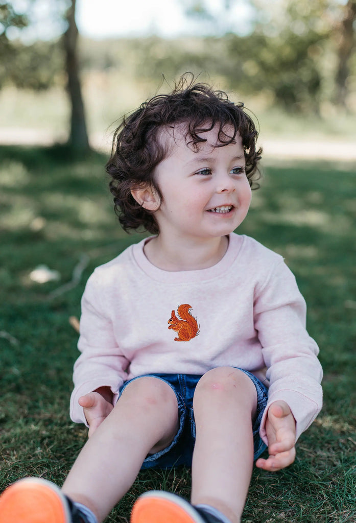 red squirrel childrens sweatshirt Big Wild Thought