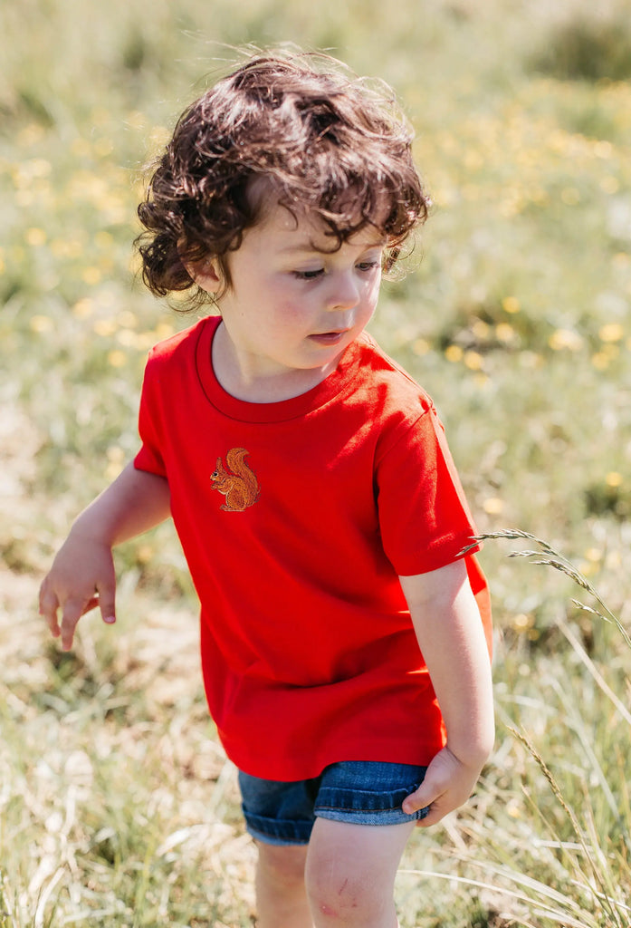 red squirrel childrens t-shirt Big Wild Thought