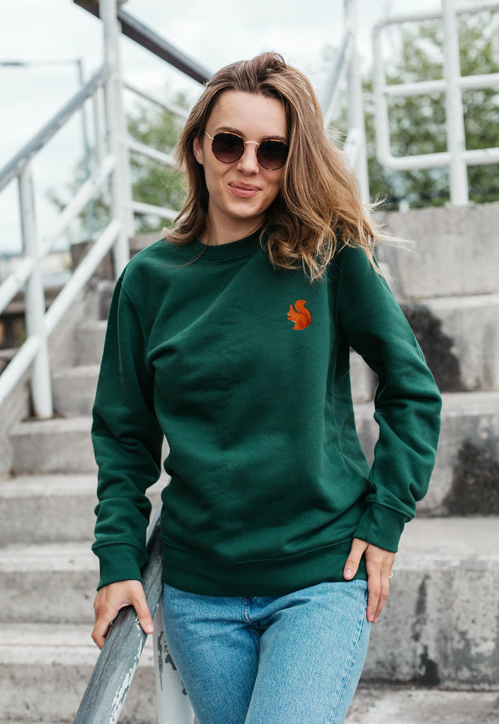 red squirrel womens sweatshirt Big Wild Thought