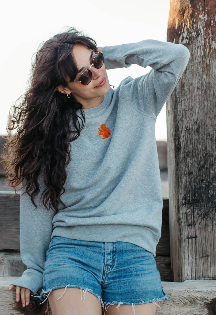 red squirrel womens sweatshirt Big Wild Thought