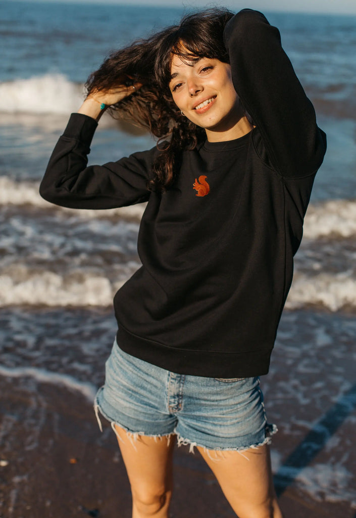 red squirrel womens sweatshirt Big Wild Thought