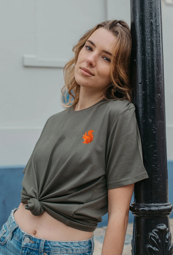 red squirrel womens t-shirt Big Wild Thought