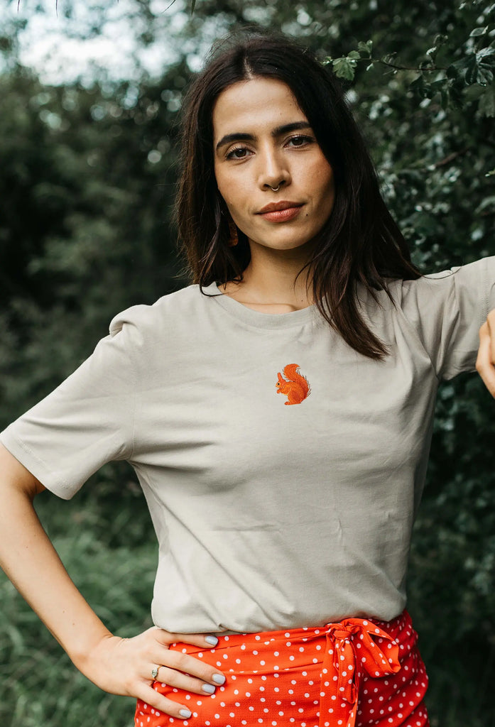 red squirrel womens t-shirt Big Wild Thought