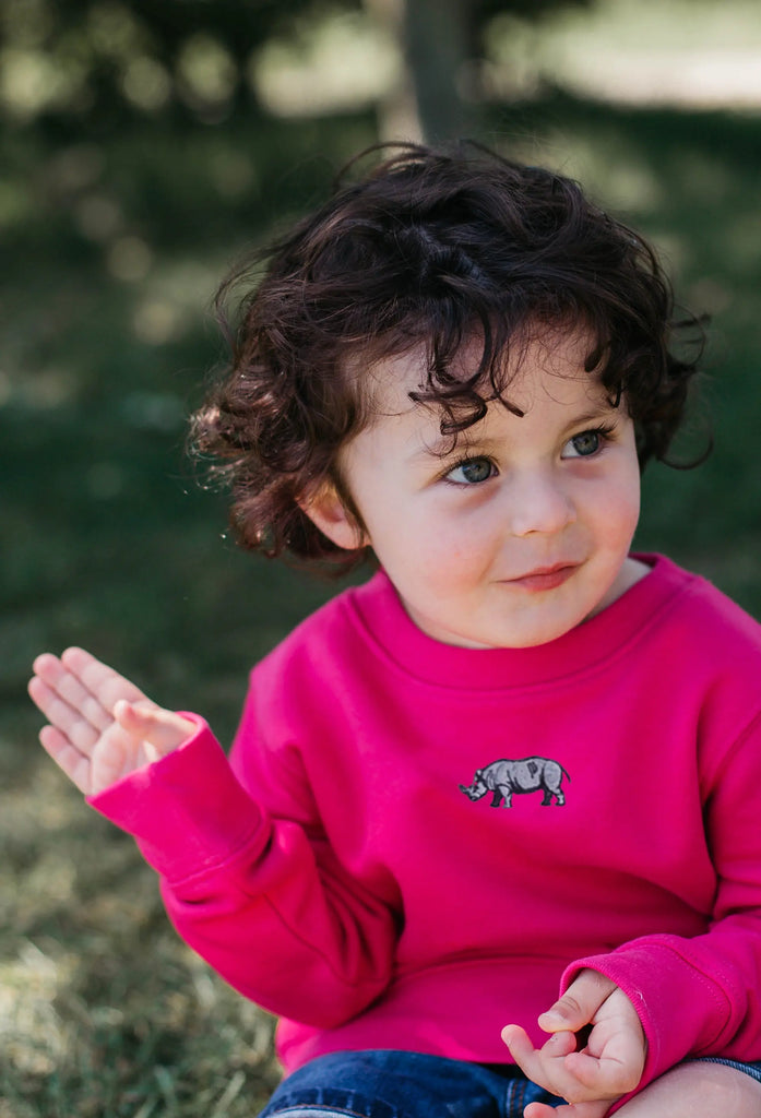 rhino childrens sweatshirt Big Wild Thought