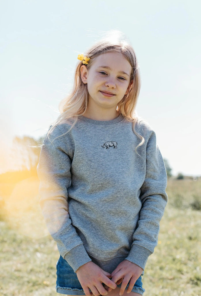 rhino childrens sweatshirt Big Wild Thought