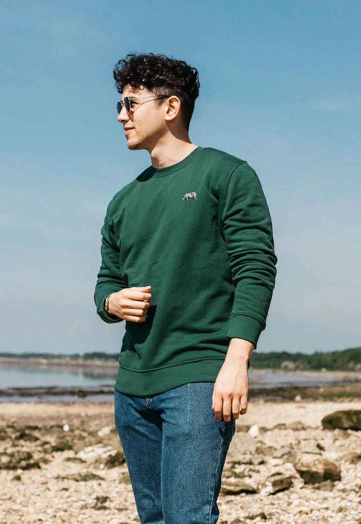 rhino mens sweatshirt Big Wild Thought