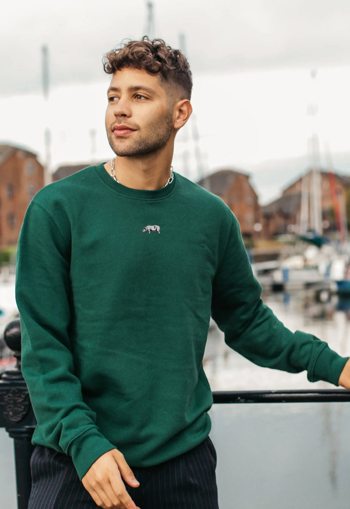 rhino mens sweatshirt Big Wild Thought