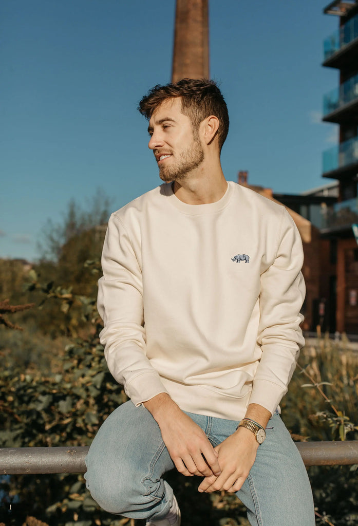 rhino mens sweatshirt Big Wild Thought