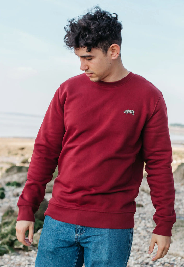rhino mens sweatshirt Big Wild Thought