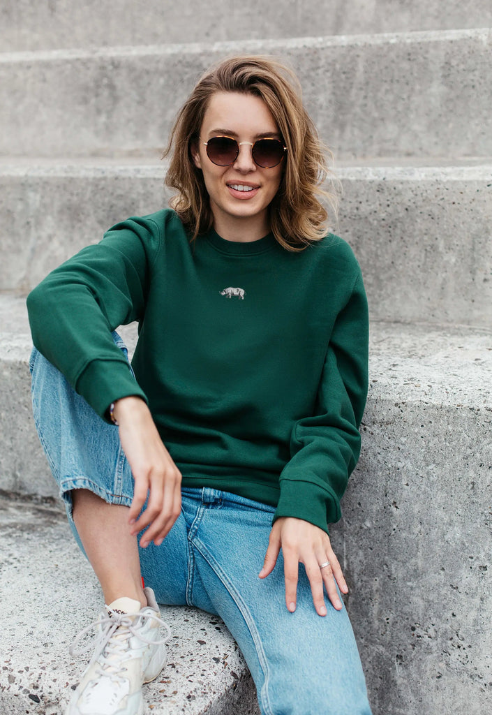 rhino womens sweatshirt Big Wild Thought