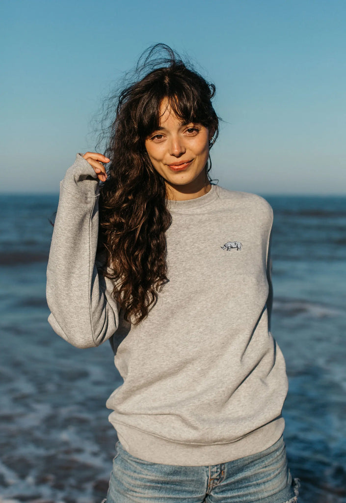 rhino womens sweatshirt Big Wild Thought