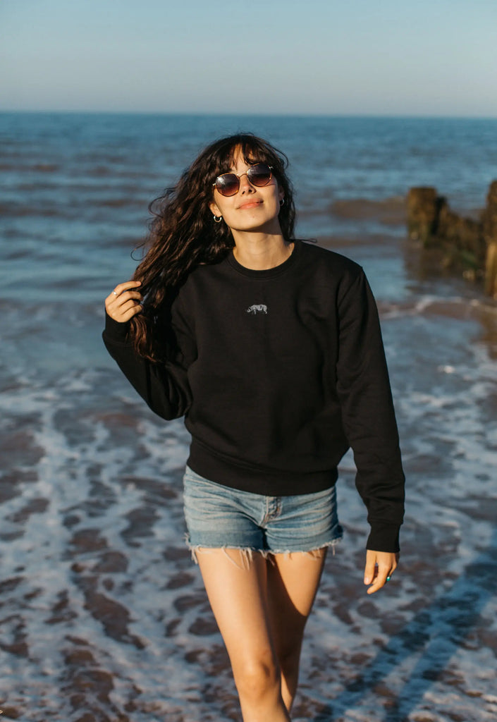rhino womens sweatshirt Big Wild Thought