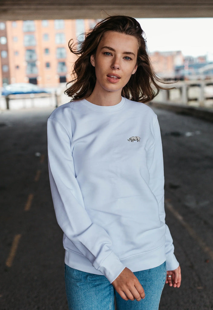 rhino womens sweatshirt Big Wild Thought