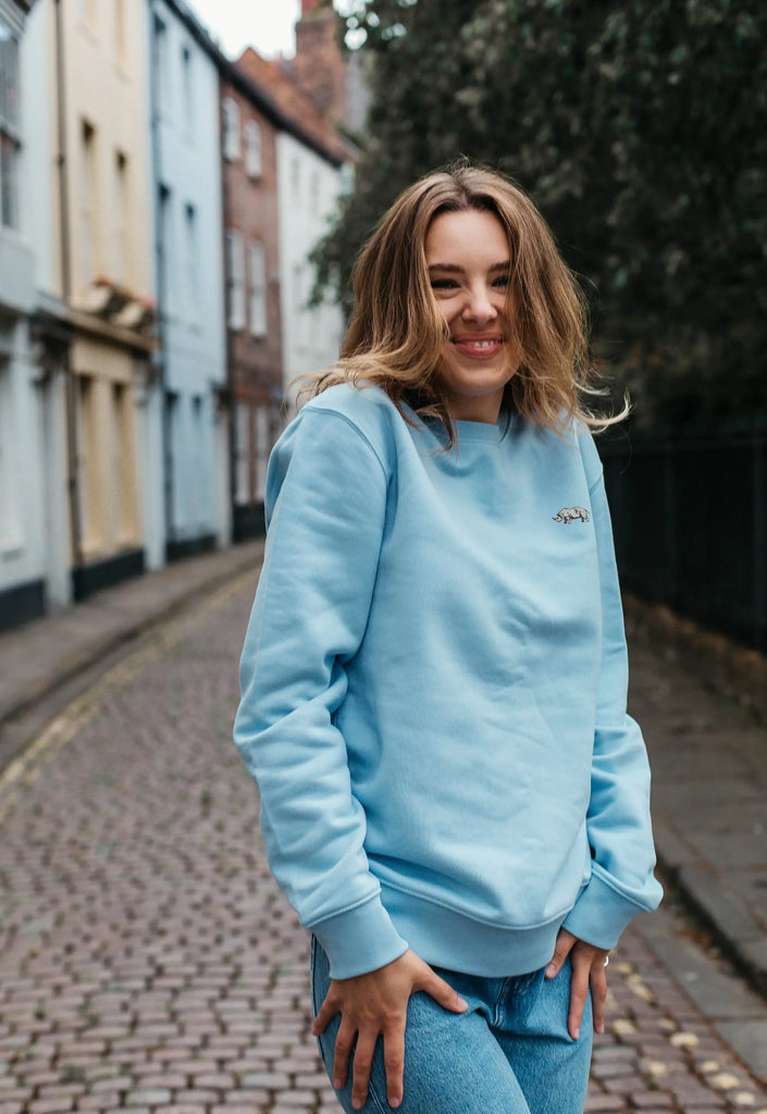 rhino womens sweatshirt Big Wild Thought