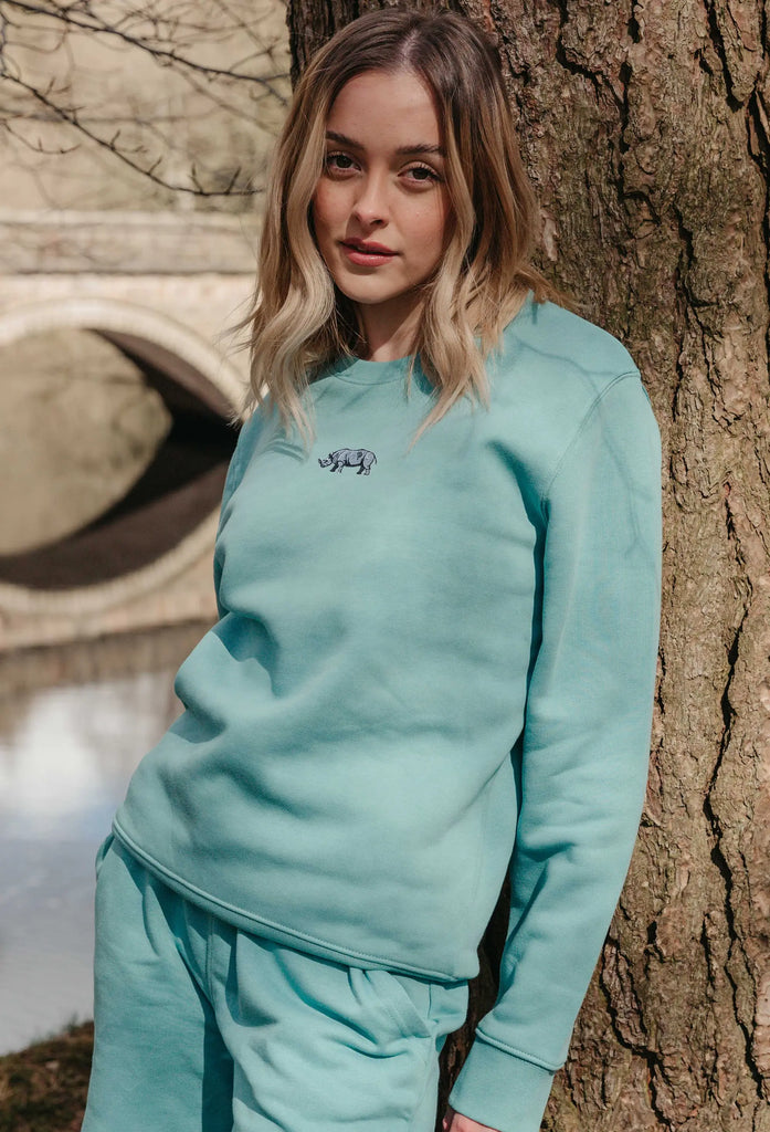 rhino womens sweatshirt Big Wild Thought