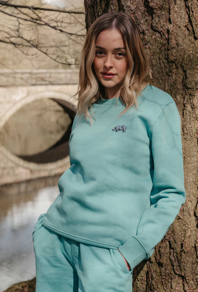 rhino womens sweatshirt Big Wild Thought