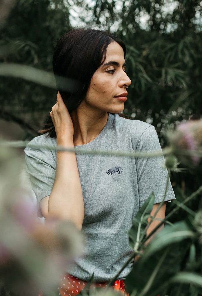 rhino womens t-shirt Big Wild Thought