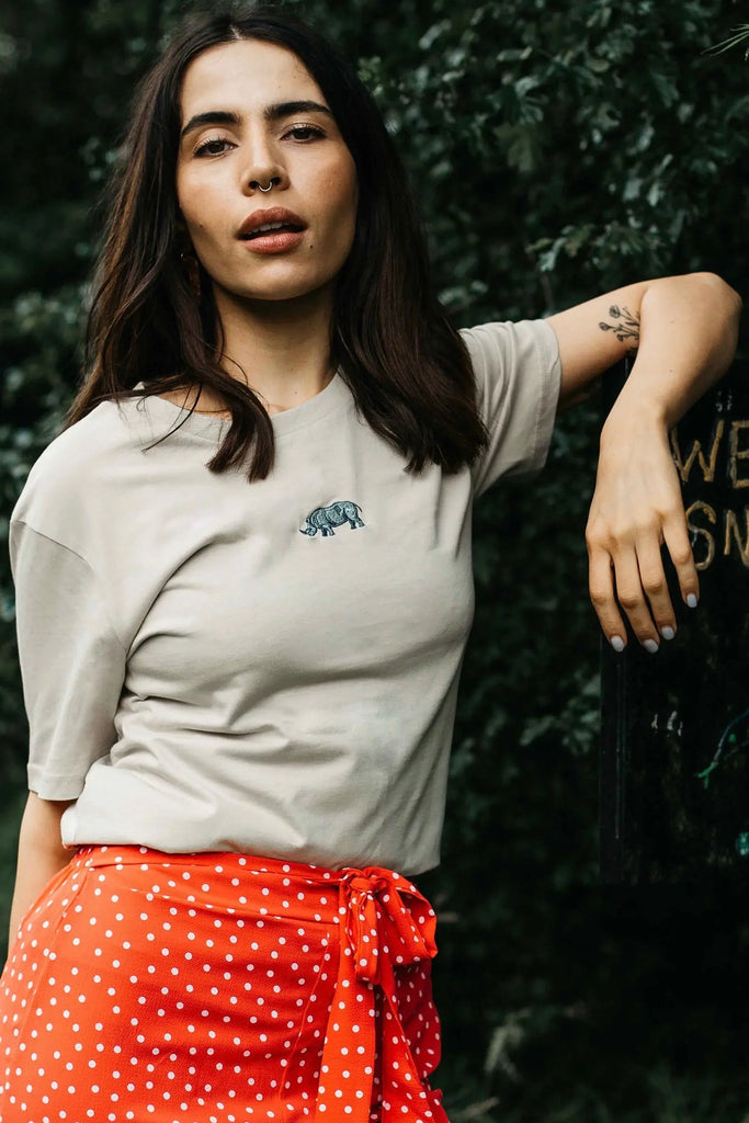 rhino womens t-shirt Big Wild Thought