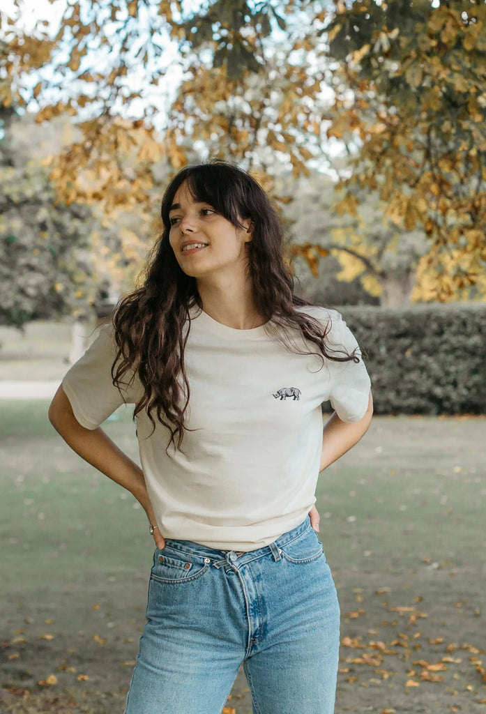 rhino womens t-shirt Big Wild Thought