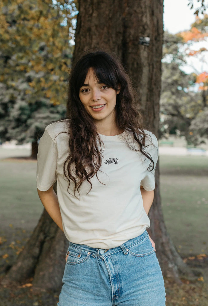 rhino womens t-shirt Big Wild Thought