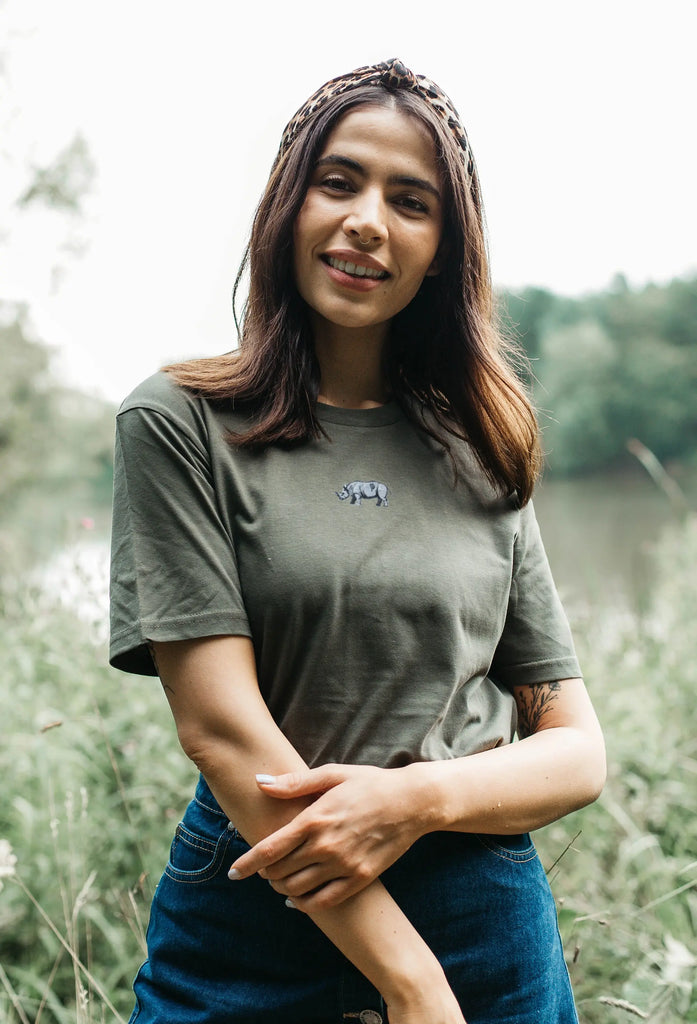 rhino womens t-shirt Big Wild Thought