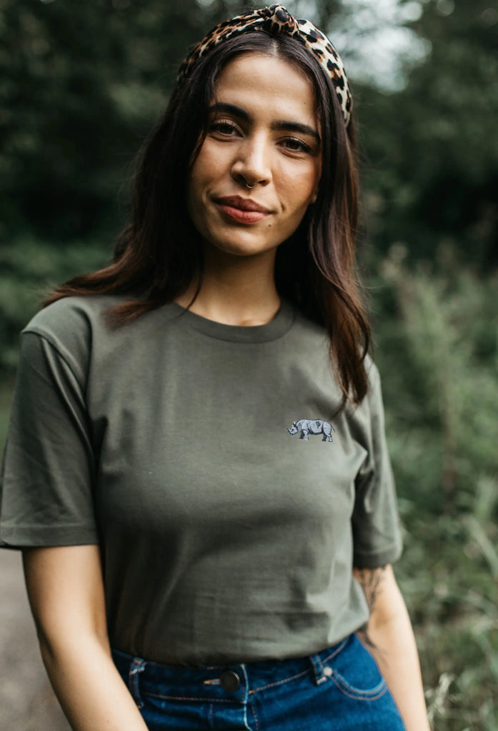 rhino womens t-shirt Big Wild Thought