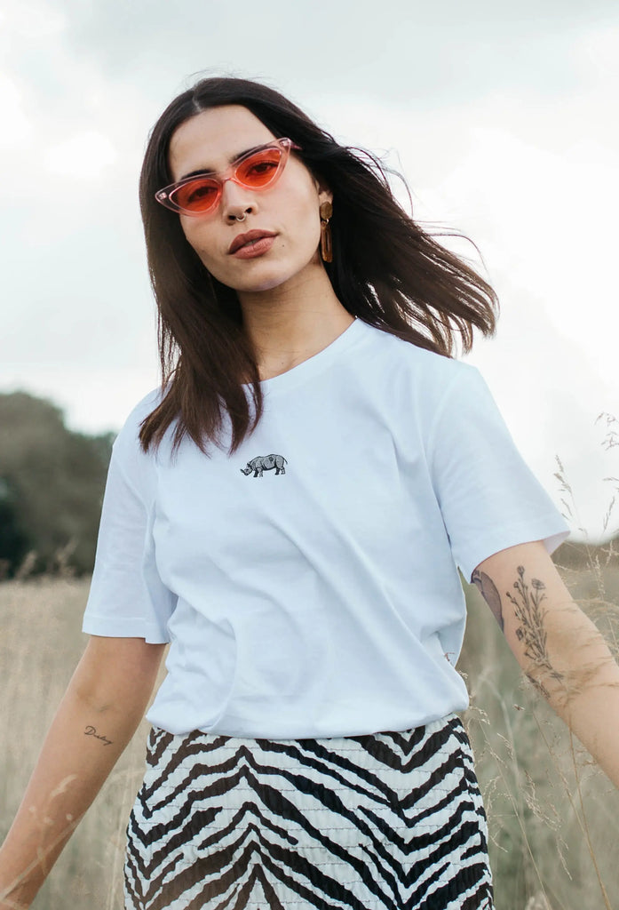 rhino womens t-shirt Big Wild Thought