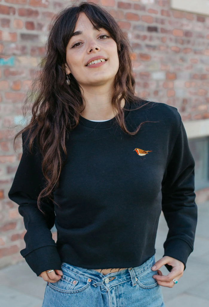 robin womens cropped sweatshirt Big Wild Thought
