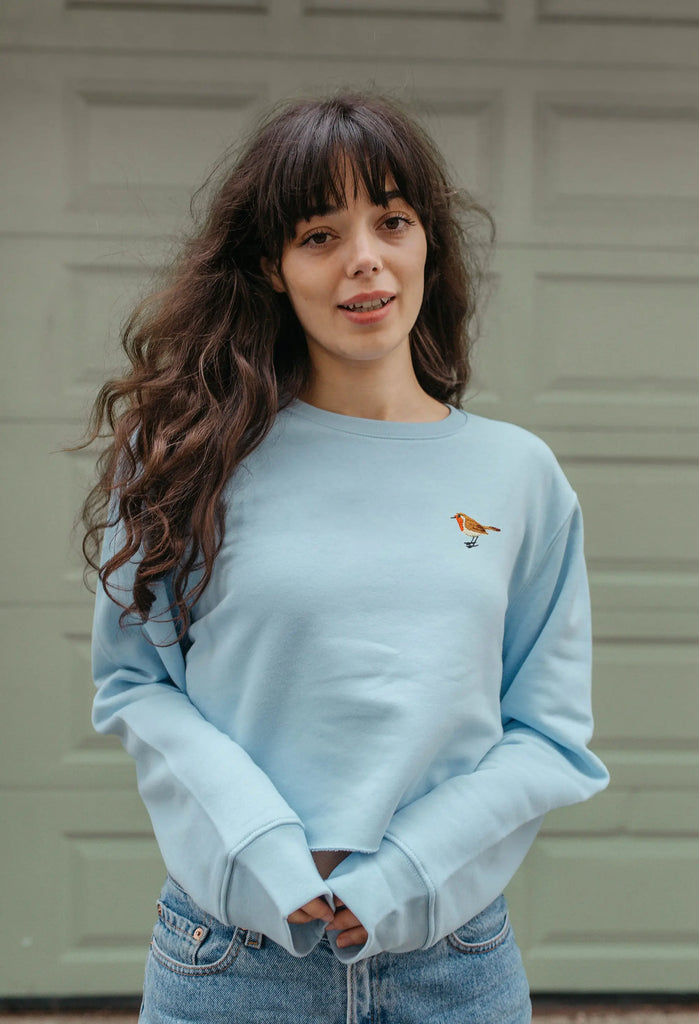 robin womens cropped sweatshirt Big Wild Thought
