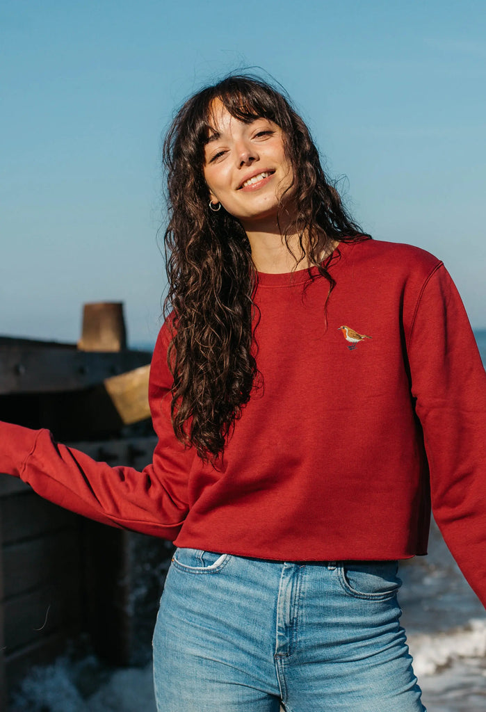 robin womens cropped sweatshirt Big Wild Thought