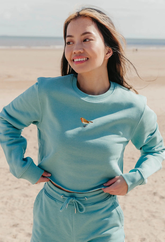 robin womens cropped sweatshirt Big Wild Thought